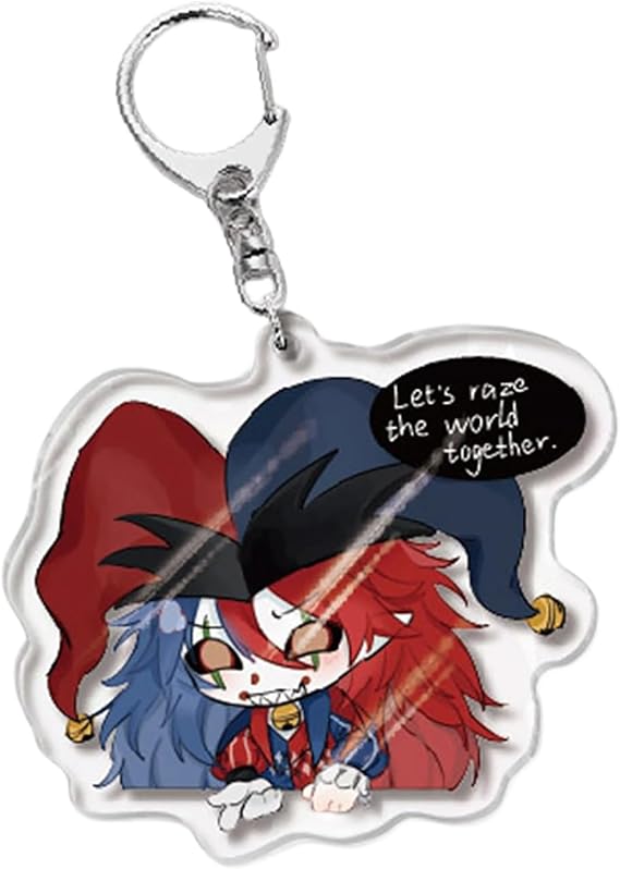 Freak Circus Merch Acrylic Keychain Anime Character Durable Collectible Pendant Key Chain for Game Fans