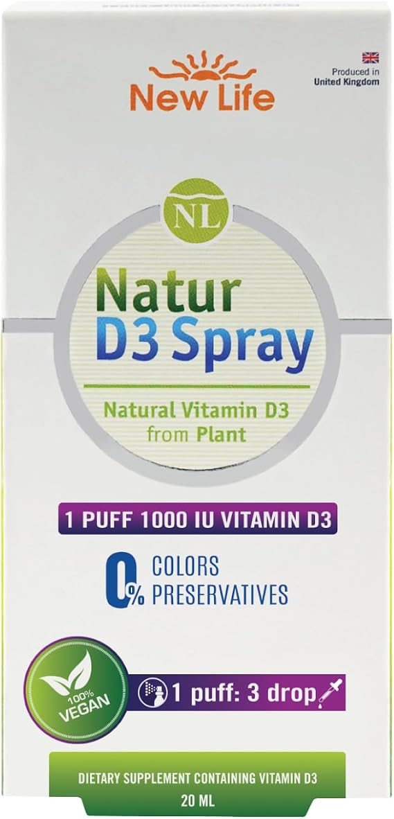 New Life Natur D3 Spray 1000IU D3 Vitamini 20 ml