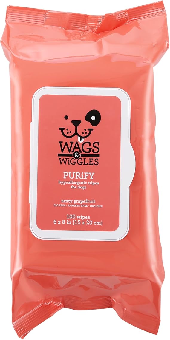 Wags & Wiggles Purify Hypoallergenic Wipes 100ct