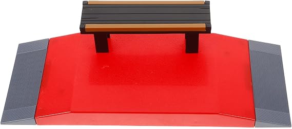 Fingerboard Skateboard Park Ramp with Rail Mini Finger Skateboard Obstacles Training Props for Adults Fingerboard Skatepark Accessories Random Color