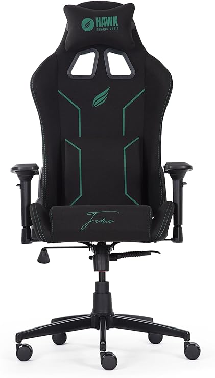 Hawk Gaming Chair Fame Emerald Fabric Gaming Chair