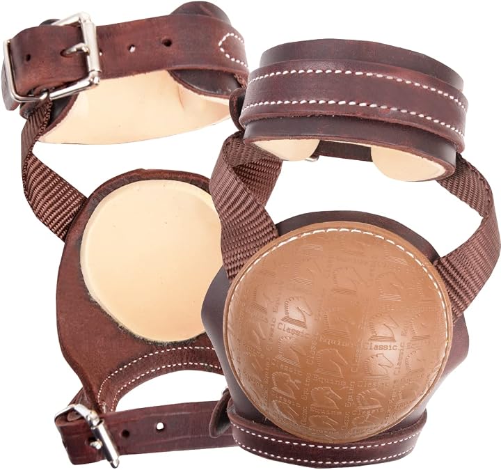 Classic Equine Leather Skid Boot with Nylon Straps