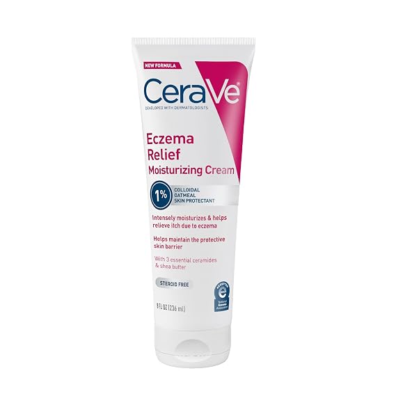 CeraVe Eczema Relief Moisturizing Cream, Shea Butter Dry Skin Lotion, 8oz