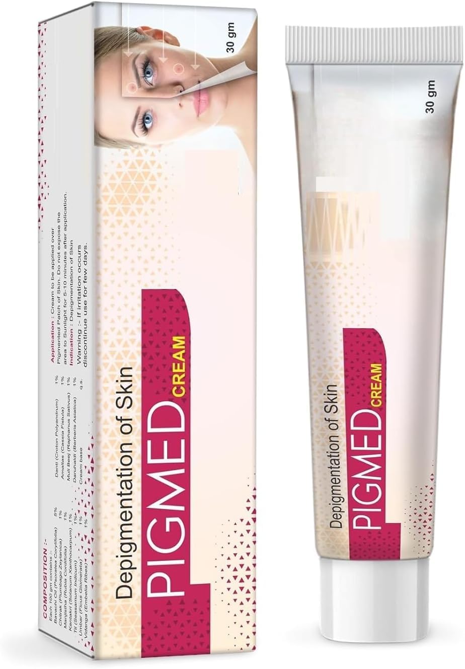 Pigmed Cream 30GmPackof1 - Anti Pigmentation, Acne Scars, Dark Spots, Pimple Marks, Anti Blemish - Ayurvedic Cream, Paraben Free, Chemical Free