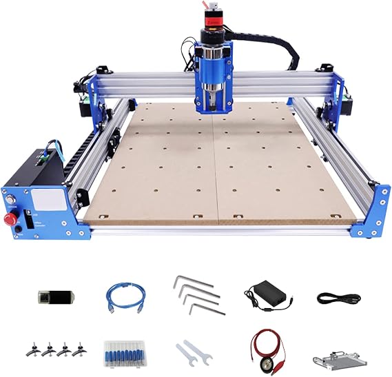 CNC Router Machine, 4040 3-Axis Milling Cutting Engraving Machine 100W USB CNC Carving Machine For Wood Metal Acrylic MDF Carving Arts Crafts DIY Design