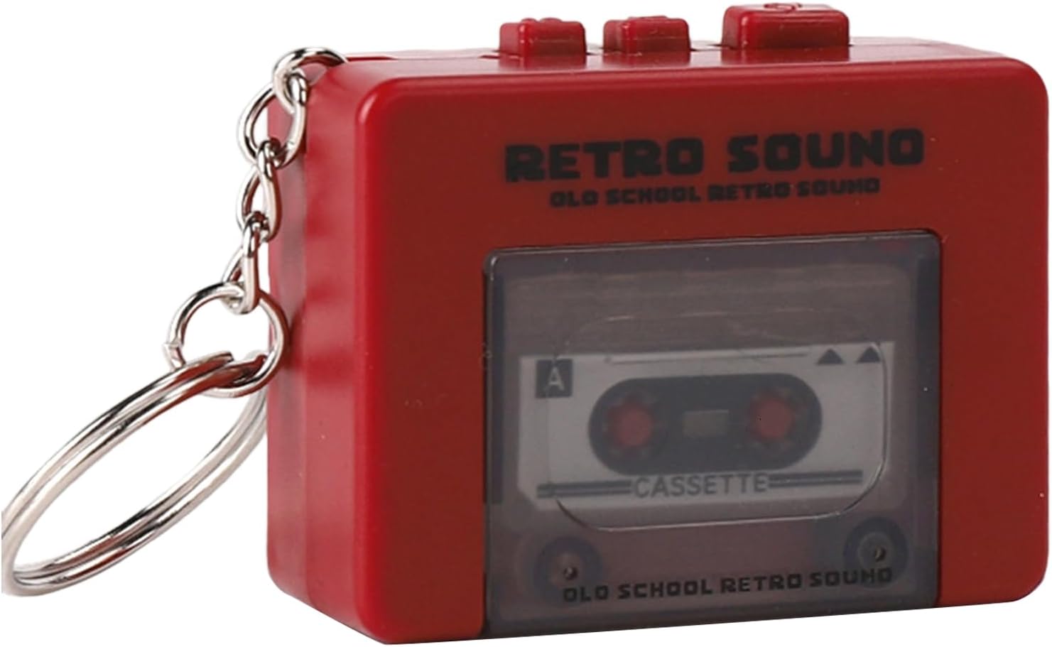 Miniature Cassette Player Keychain Music Box Built-in Retro Tape Recorder and Accessories Ability Fashionable Bag Pendant