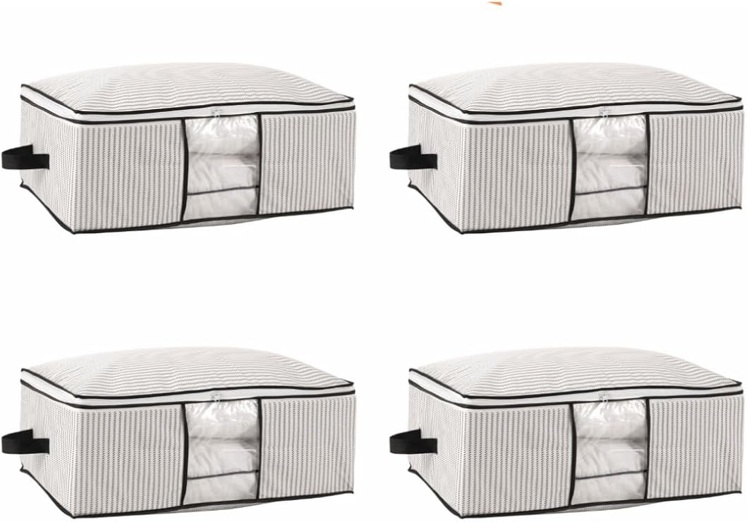 Cabinet Organizer with 4 Luxury Windows Compatible Under Base and Bed Hurç Under Base Hurç 64x45x22 cm (White)