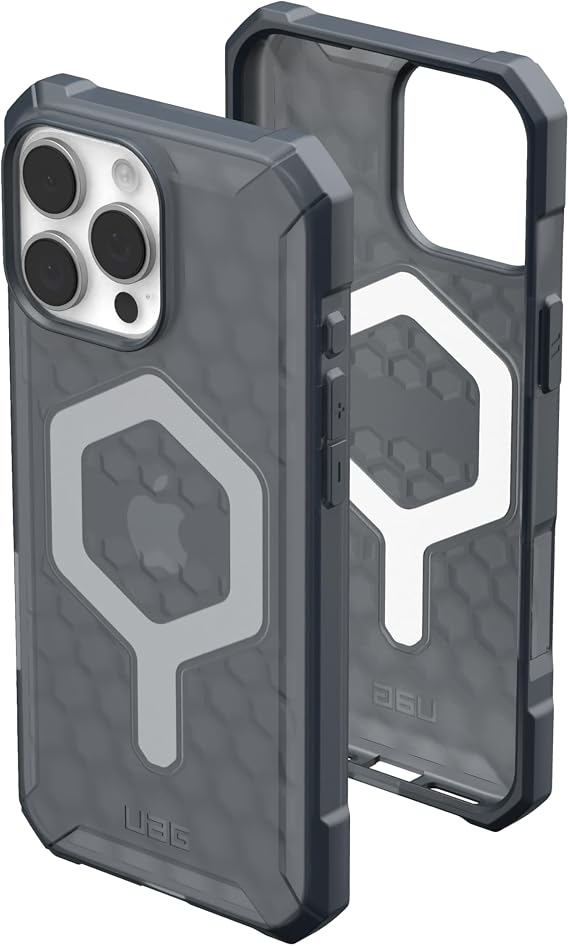 URBAN ARMOR GEAR UAG iPhone 16 Pro Max用 ケース 6.9インチ エッセンシャルアーマー - MagSafe充電対応 頑丈 スリム スリーク 耐衝撃 滑り止め ミリタリーグレードの保護カバー、アッシュ
