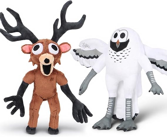 99 Nights In The Forest Plush Toy The Deer Villain Plush Toy from the Game Soft Cuddly Toy for Children and Adults Cuddly Plushie Gift for Halloween and Birthdays (2 Pieces)