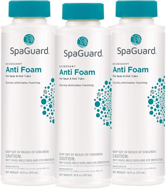 SpaGuard Spa Anti-Foam for Spas & Hot Tubs, 1 Pint, 3 Pack