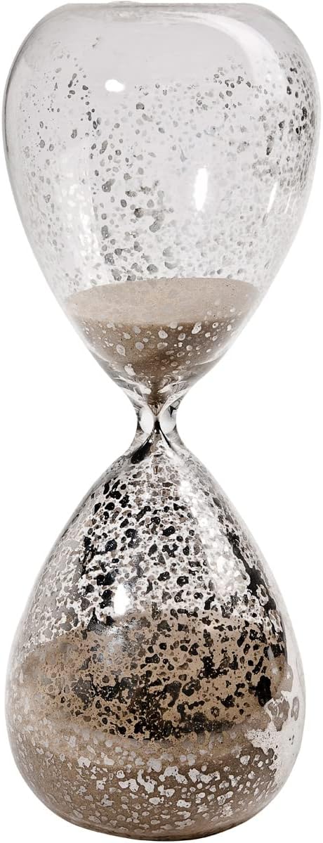 A & B Home Tan Mercury Glass Hour Glass