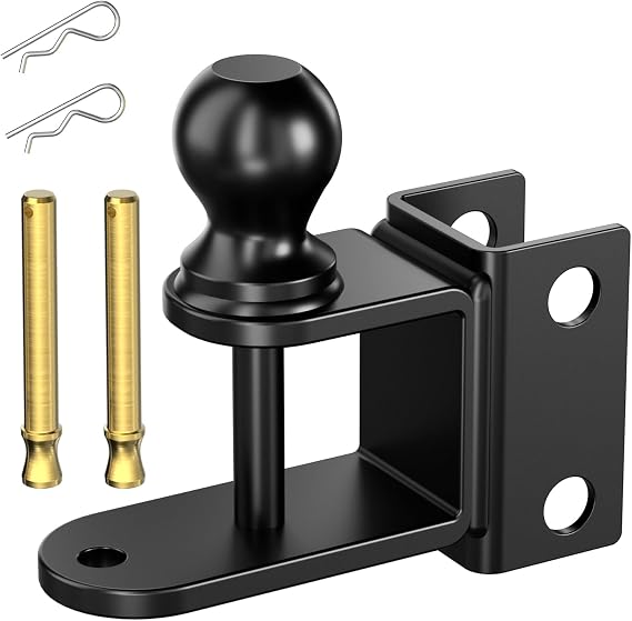 #99004 3-in-1 ATV/UTV Adjustable Trailer Hitch Towing Ball Mounts with 2" Ball Hitch Rated 2000 LBS, Winch Strap Loop Rated 5000 LBS Fits CROSSHIP #88001, 88002, 88003, 88004, 88005, 88006