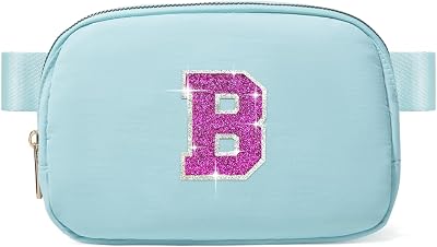 6 7 8 9 10 11 12 Year Old Girl Gifts Personalized Birthday Gifts for Her Sister Daughter Initial Crossbody Bag Fanny Pack Purse for Teen Girl Gifts Trendy Stuff Preppy Stuff Icing Blue-B