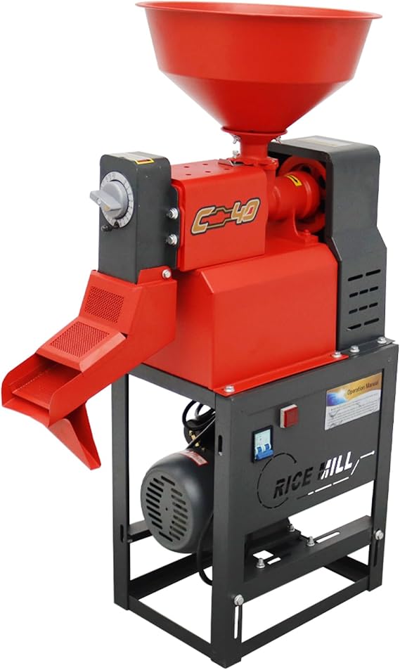 220V Rice Milling Machine Corn Milling Machine Household Rice Thresher Small Grain Peeling Machine 130-170kg/h 1.8KW