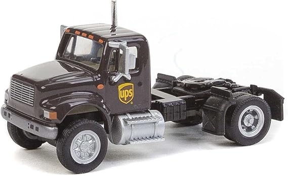 Walthers SceneMaster International(R) 4900 Single-Axle Semi Tractor Only-United Parcel Service (Modern Shield Logo; Brown, Yellow) 949-11193 HO Scale Model Railroad - Vehicle Model