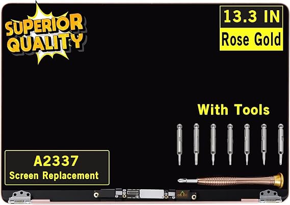 Screen Replacement for MacBook Air A2337 M1 2020 Year EMC 3598 Retina Display LCD Screen Full Assembly Complete Top Assembly 13.3" 2560x1600 (Gold)