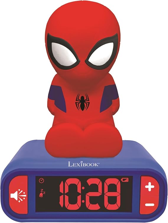 LEXIBOOK, Spider-Man Nightlight Alarm Clock, RL800SPLXB