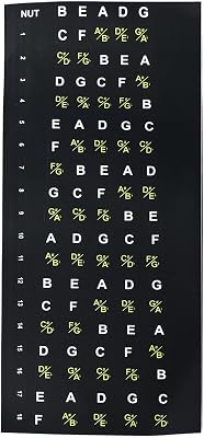 Bass Guitar Fretboard Stickers Removable Note Decals for Beginners Easy Apply Fret Markers Fingerboard Guide Learning Tools Practice Aidfor 5 String
