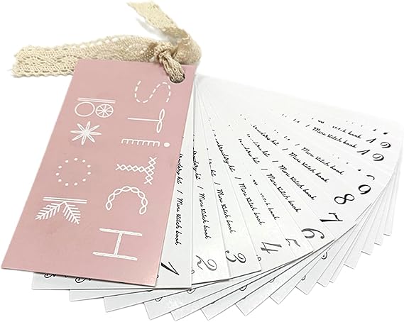 UEKPDM Mini Sewing Stitch Guide Book, Portable Paper Embroidery Tutorial for Adult Beginners, Pocket Hand Sewing Reference for DIY Craft Projects, 1 Piece