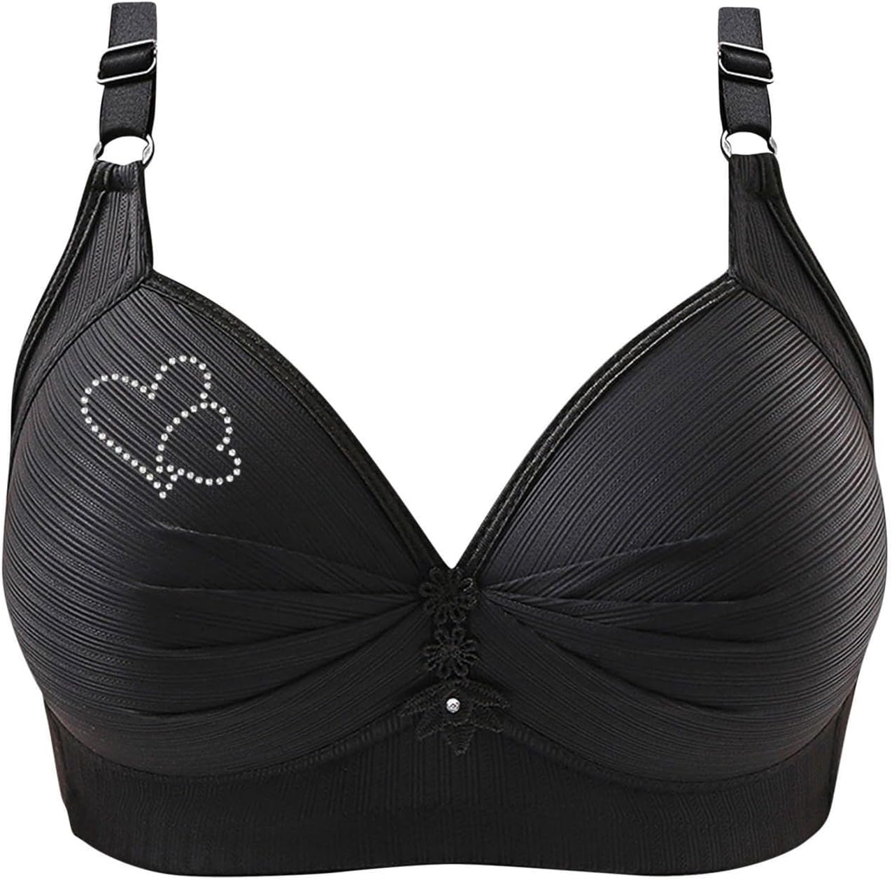 Push up Bras for Women Plus Size Comfortable Front Closure Bras Full Coverage No Underwire Everyday Bra