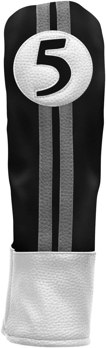 PowerBilt Golf Special Edition Retro Black/Charcoal Headcover Series | Driver, Fairway, Hybrid, Mallet Putter