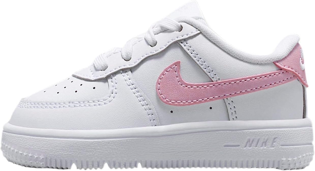 Nike Force 1 Low Baby/Toddler Shoes (White/White/Medium Soft Pink)