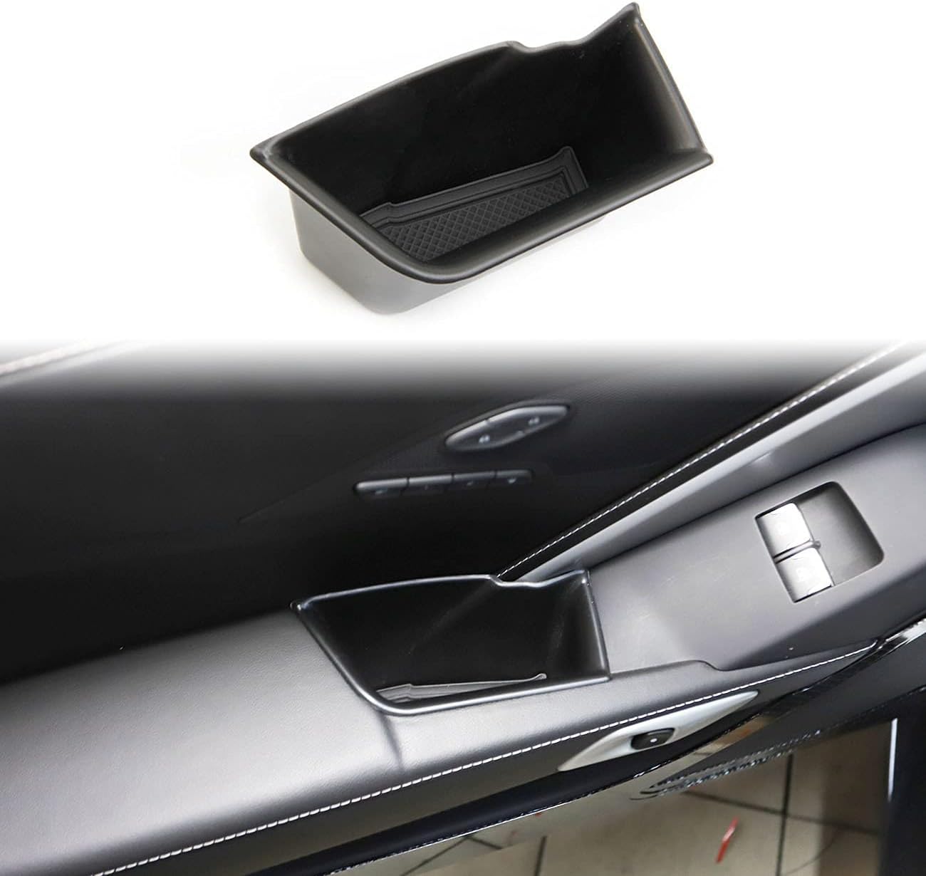 Korlot Inner Door armrest Storage Box Tray Compatible for C7 Corvette Stingray Chevrolet 2014-2019 Z06Grand Sport 2014