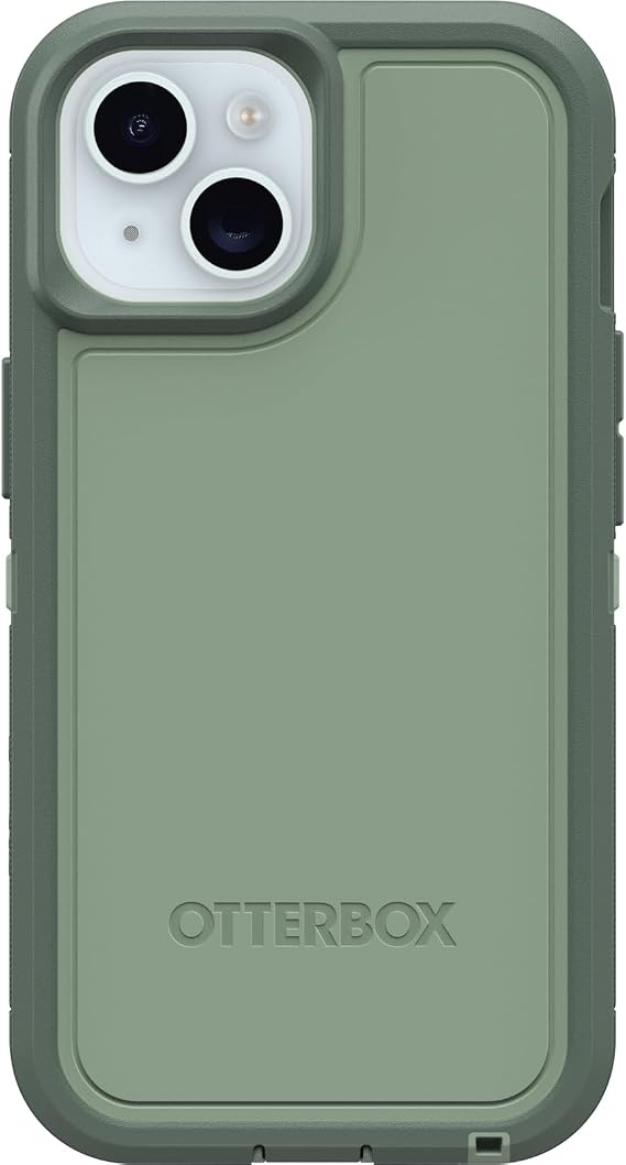 OtterBox iPhone 16e, 15, 14, 13 Defender Series XT Case - Emerald ISLE (Green), screenless, Rugged, Snaps to MagSafe, Lanyard Attachment