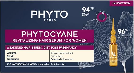 Phyto Phytocyane Kadın Tipi Dönemsel Saç Dökülmesine Karşı Bakım Serumu, 12 X 5Ml
