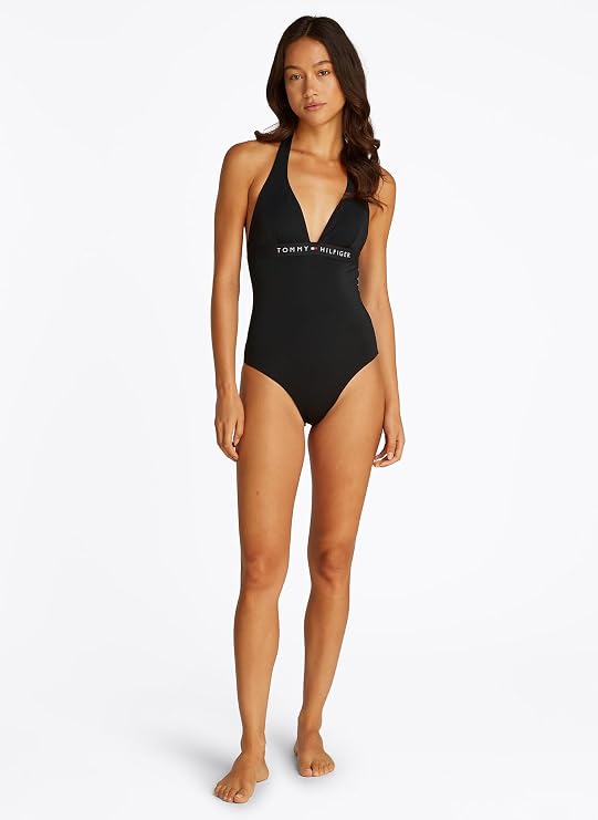 Tommy Hilfiger HALTER ONE PIECE (EXT SIZES) Mayo Kadın