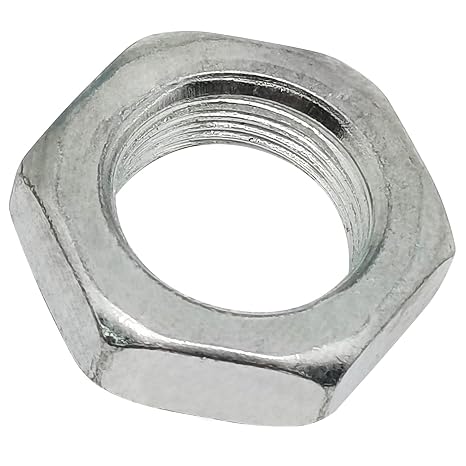 10pcs M16-1.0mm Pitch -8mm Height,Fine Thread Hex Nuts,Lamp Locknuts,Carbon Steel,Zinc Plated