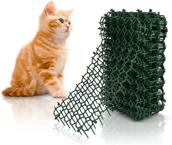WEBER Kedi Kovucu Mat, Plastik, 10 Adet, Toplam 250 cm, Bahçe ve İç Mekan Kullanımı beyaz (yeşil)