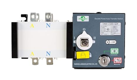 110V AC Automatic Transfer Switch 50/60HZ Dual Electronic Power Controller Electrical Type 2 Pole 100A