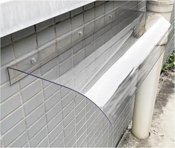 Outdoor Awning for Entrance, Door Awning UV Rain Snow Sunlight Rain Shelter Window Polycarbonate Cover 16" 20" 24" 28" 31" 35" 43" Patio Canopy(20" x 47")