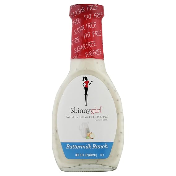 Skinnygirl Sugar Free Fat Free Salad Dressing, Buttermilk Ranch, 8 Ounce