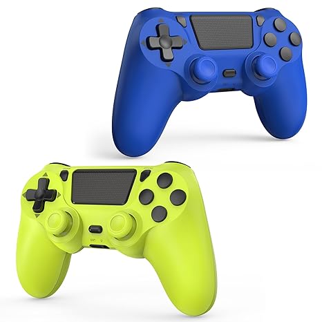 SHINXIN 2 Pack Wireless Controller Compatible with PS4/Slim/Pro/PC | with Dual Vibration/3.5mm Audio/Type-C Port and 2 pcs Type-C Cable