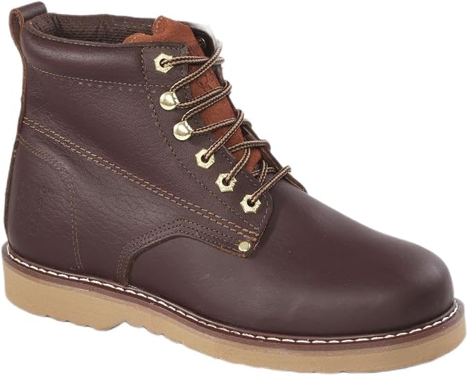 Rhino 61M26 6 inch Plain Toe Leather Work Boot - Tan (9)