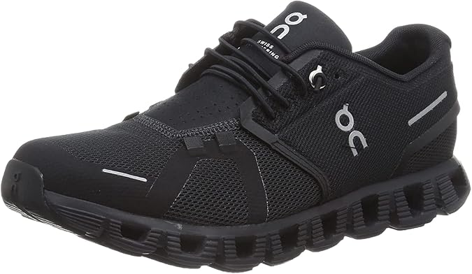 On Men's Cloud 5 Sneakers, Black/Black, 10.5