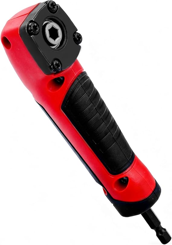 Right Angle Attachment Electric Screwdriver Repair 90 Degree Corner Device Bit Corner Adapters ABS Handle Screwdriver Socket Adapter for 18v Impact Driver, Drill, Power Size:13.5x3.5x2cm