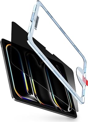 bersem Privacy Screen Protector Compatible with iPad Pro 11 Inch M5 2025  M4 2024, Anti-Spy Tempered Glass Film, EZ kit