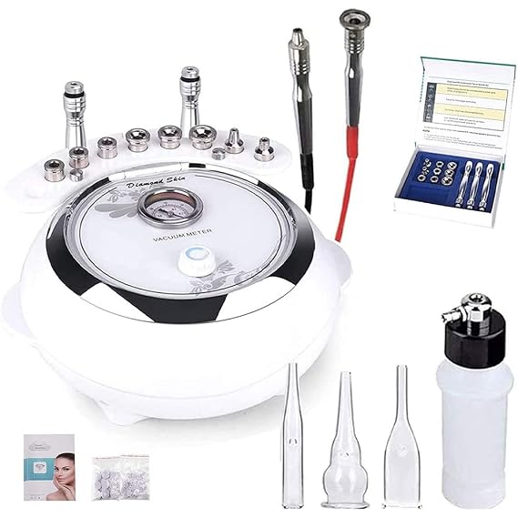Diamond Microdermabrasion 3 in 1 Professional Facial Skin Care Dermabrasion Machine Home Beauty Salon Face Peeling Equipment Suction Power 65-68cmHg
