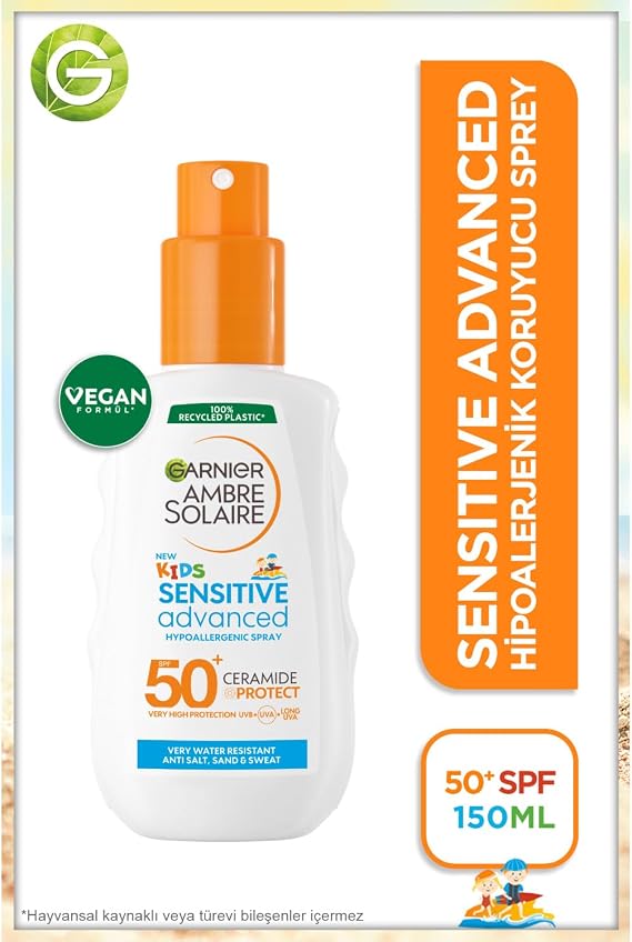 Garnier Ambre Solaire Sensitive Advanced Güneş Koruyucu Çocuk Sprey GKF50+ 200ML