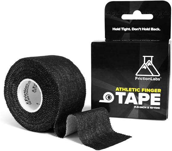 Friction Labs Athletic Finger Tape, Rock Climbing Tape for Skin Protection | 1.5" Zinc Oxide Tape, Protective Sports Tape, Easy Tear, Strong Stick, Recyclable Packaging, 10 Yards