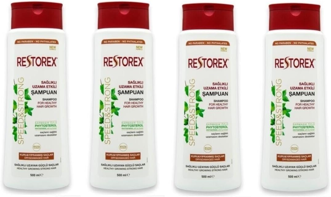 Restorex Şampuan Sağlıklı Uzama Etkili Kuru Ve Yıpranmış Saçlar Için 500 ml X 4 Adet