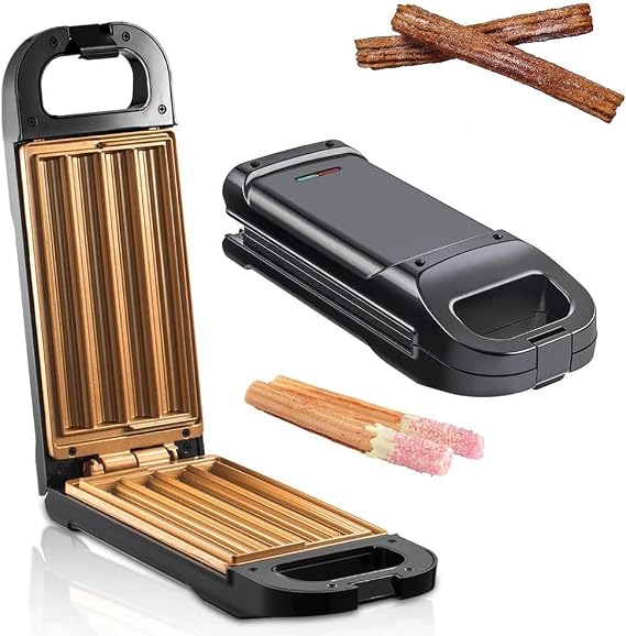 Electric Churro Maker, 850W Portable Churros Machine, Non-Stick Dessert Snack Machine, Make 4 Churros in Approx 10 Minutes, Snack Equipment, Oil-Free No Fry