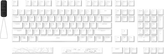HyperX Pudding Keycaps 2 - Full Key Set - PBT - 112 Keys -White