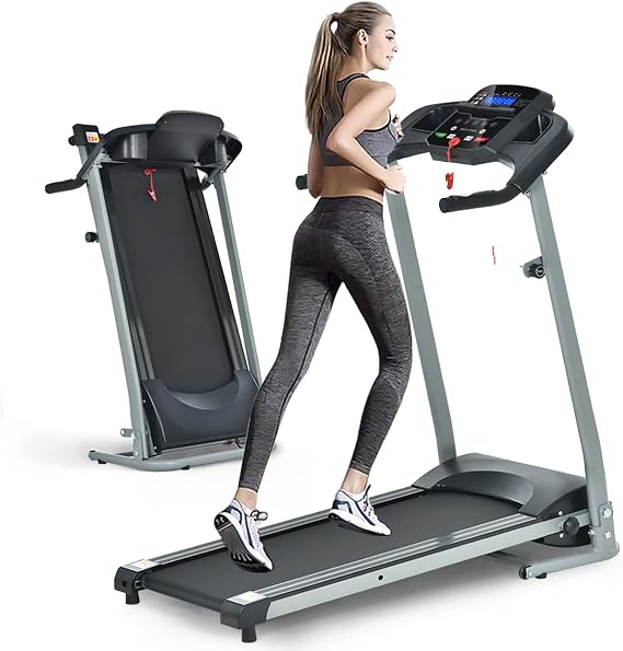 Home Foldable Treadmill with Incllne, Folding Treadmill for Home Workout, Electric Walking Machine 15 Preset or Adjustable Programs 250 LB Capacity MP3