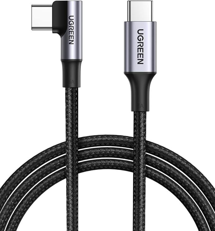 UGREEN USB C Cable, L-Shape, Type-C, L-Type, PD, 60W/3A, Fast Charging