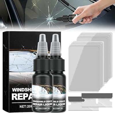 Windshield Crack Repair Kit, 2025 Upgraded Glass Cracks Gone Repair Kit, Car Windshield Crack Repair Fluid Quick Fix Windshield & Glass Repair Tools for Automotive Windscreen Tool 2