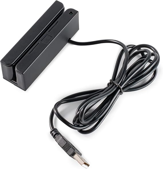 MSR90 USB Magnetic Stripe Credit Card Reader 3-Track | Swipe Reader, Hi/Lo Coercivity, Plug and Play USB, POS Compatible, Access Control
